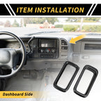 Set of 2 Carbon Fiber Air Vent AC Outlet Cover Trim for Ford Maverick (2022–2024)