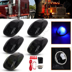 5pcs LED Smoke Lens Blue Cab Roof Marker Lights for Dodge Ram