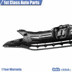 Front Chrome & Glossy Black Bumper Grille for Honda Fit (2015-2017)