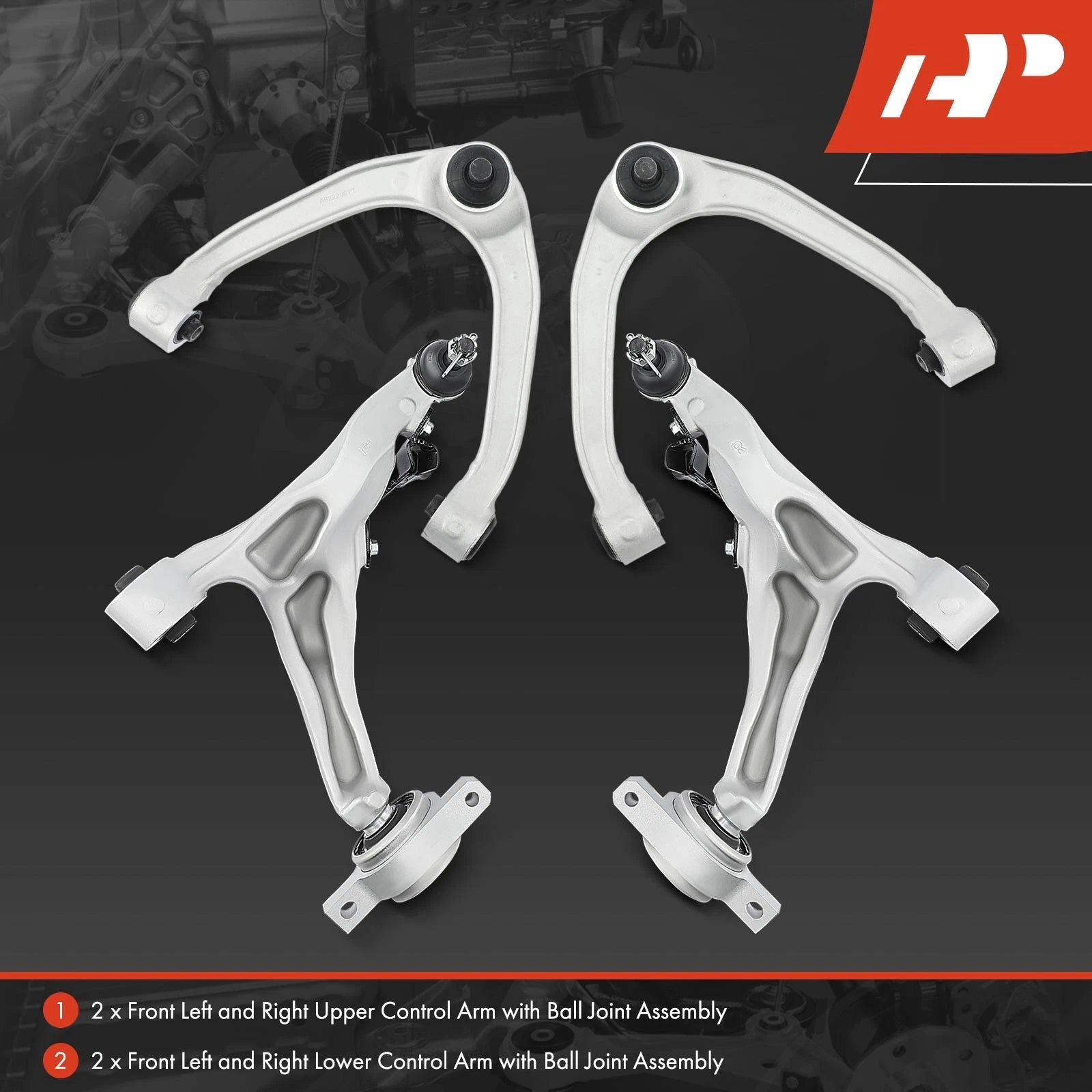 Set of 4 Control Arms & Ball Joints for Infiniti