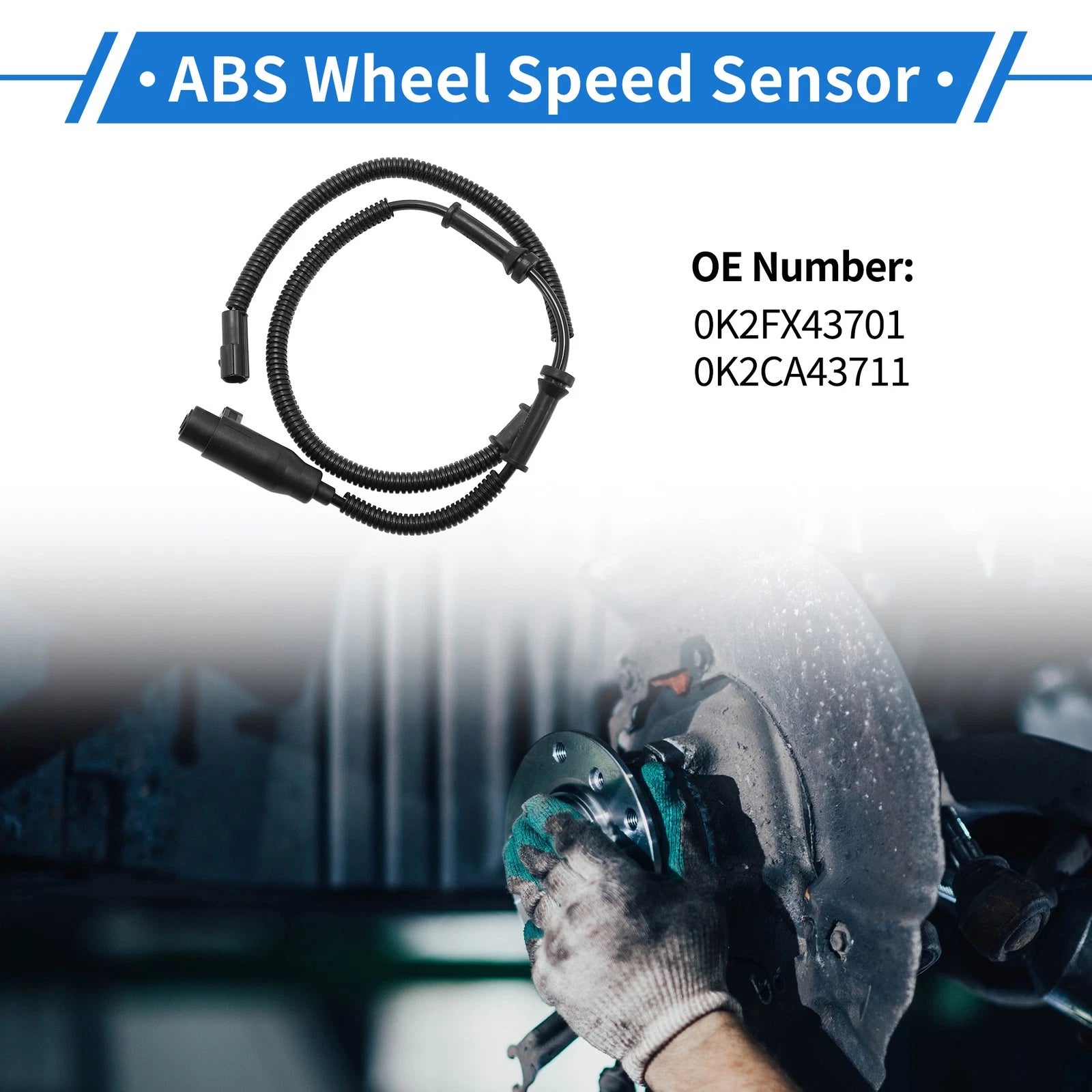 ABS Wheel Speed Sensor for KIA Carens II (2006–2012) 0K2FX43701/0K2CA43711
