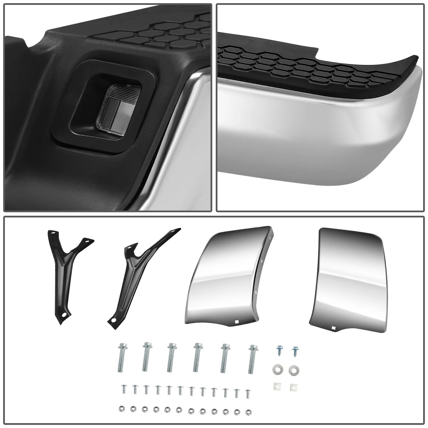 Chrome Rear Bumper Assembly for Dodge Ram 1500 (2009–2024)