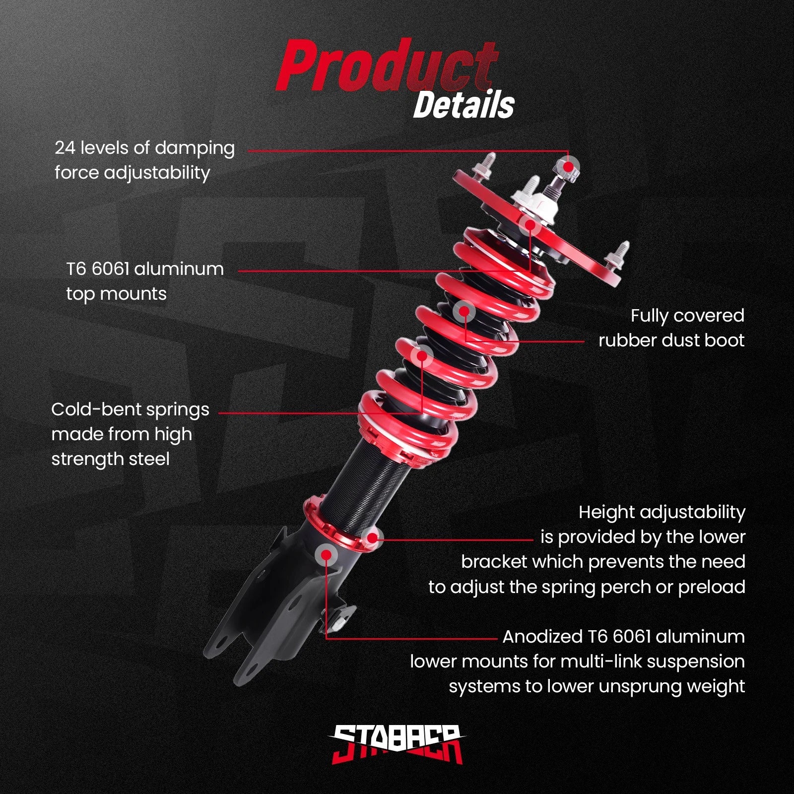 Coilovers Lowering Suspension Kit for Subaru WRX & STI (2015-2021)