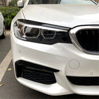 Pair Black Headlight Eyelid Eyebrow Trims for BMW 5 Series G30 G31 (2017–2021)