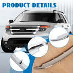 Set of 2 Chrome Front Lower & Upper Grille Molding Trim for Ford Explorer (2011–2015)
