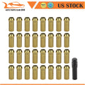 Set of 32 Gold 7-Spline Lug Nuts for Chevrolet Silverado GMC Sierra 2500