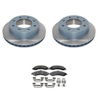 DuraGo Rear Rotors & Akebono ProACT Ceramic Brake Pads Kit for Sierra 1500 HD (2001–2019)