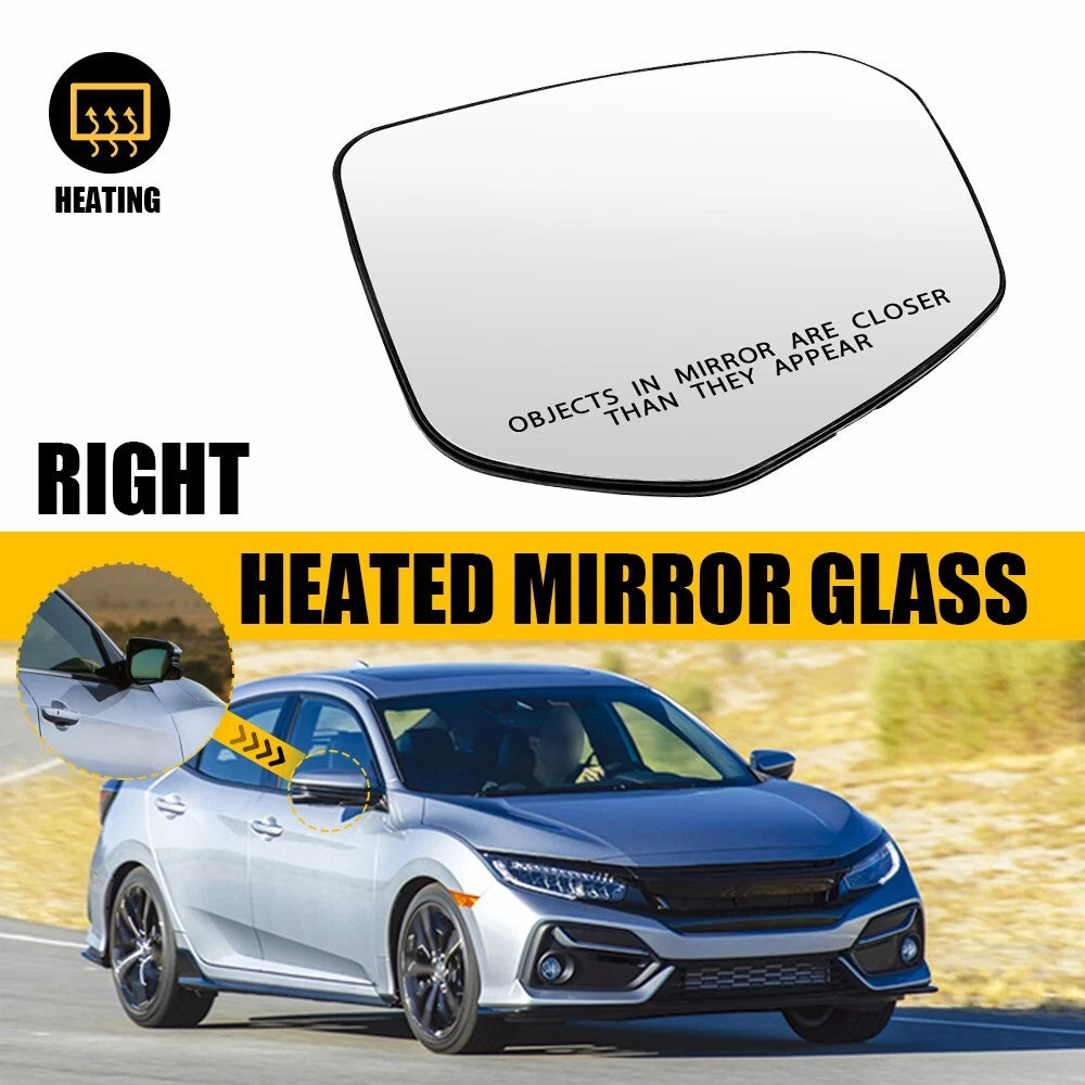 Heated Right Passenger Side Mirror Glass for Honda Civic (2016–2020)