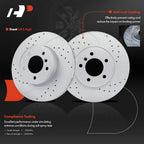 Front Side Drilled Brake Rotors & Ceramic Pads for BMW 525i 525xi 528i (2001–2006)