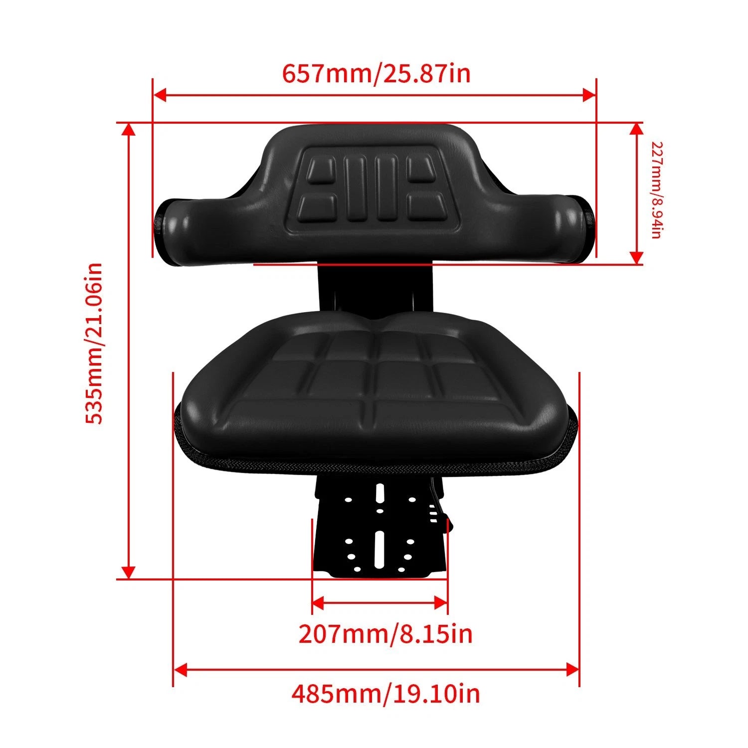 Black Tractor Suspension Seat for Ford/New Holland 3000 3600 3610 3900 5100