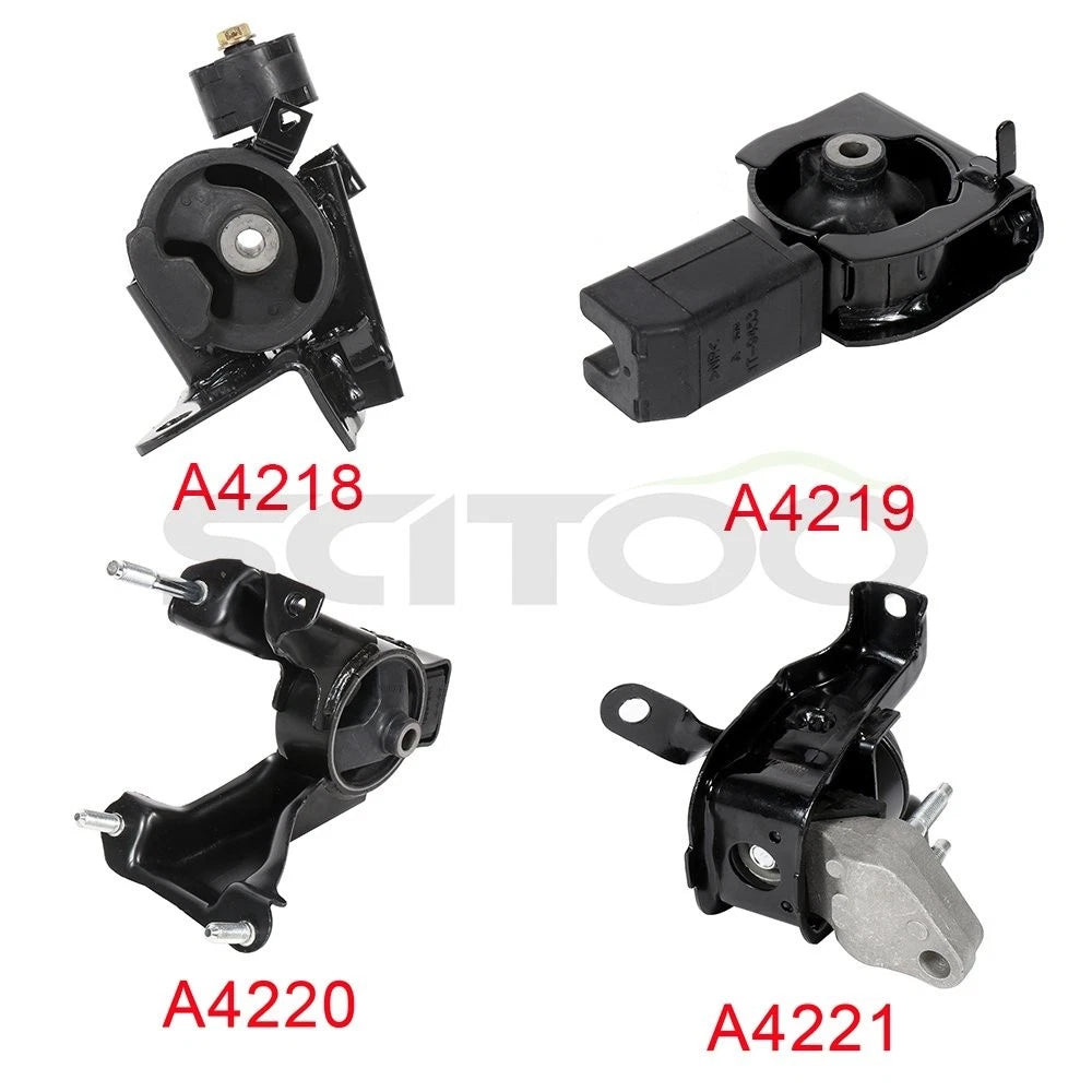 Engine Motor Mount Kit 4Pcs for Toyota Corolla Matrix Pontiac Vibe (2003–2008)