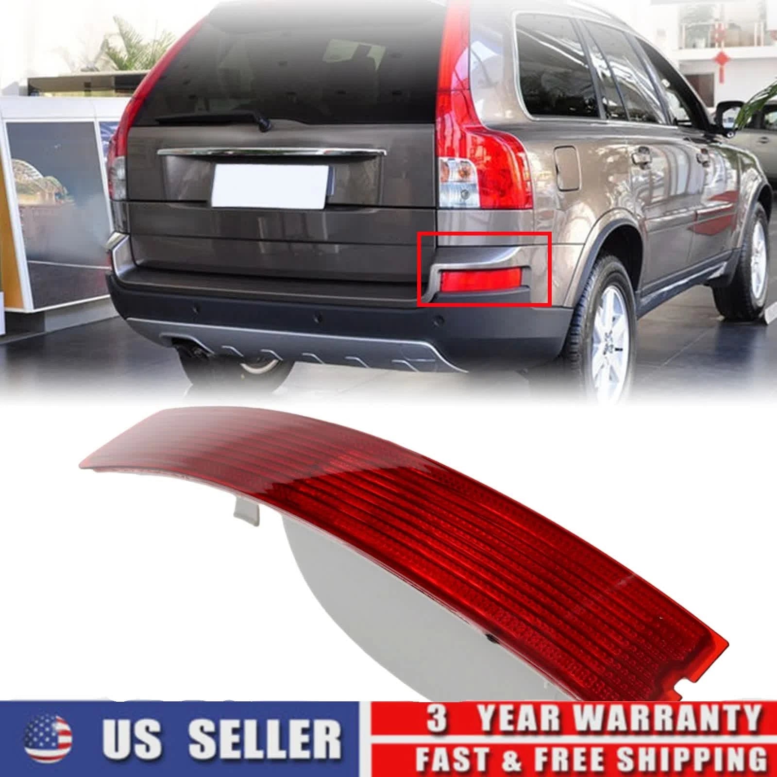 Rear Bumper Reflector Right Passenger Side for Volvo XC90 (2007–2014)