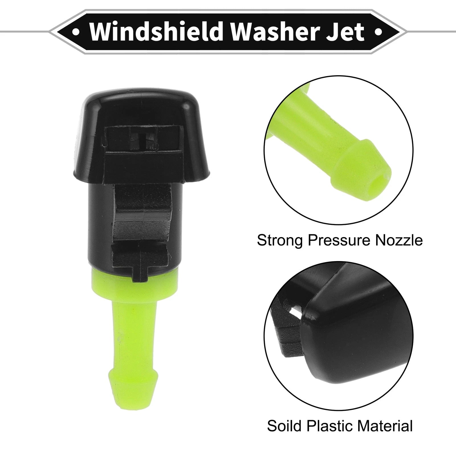 2 Pcs Front Windshield Washer Nozzle for Kia Borrego (2008–2012) No. 986303J000