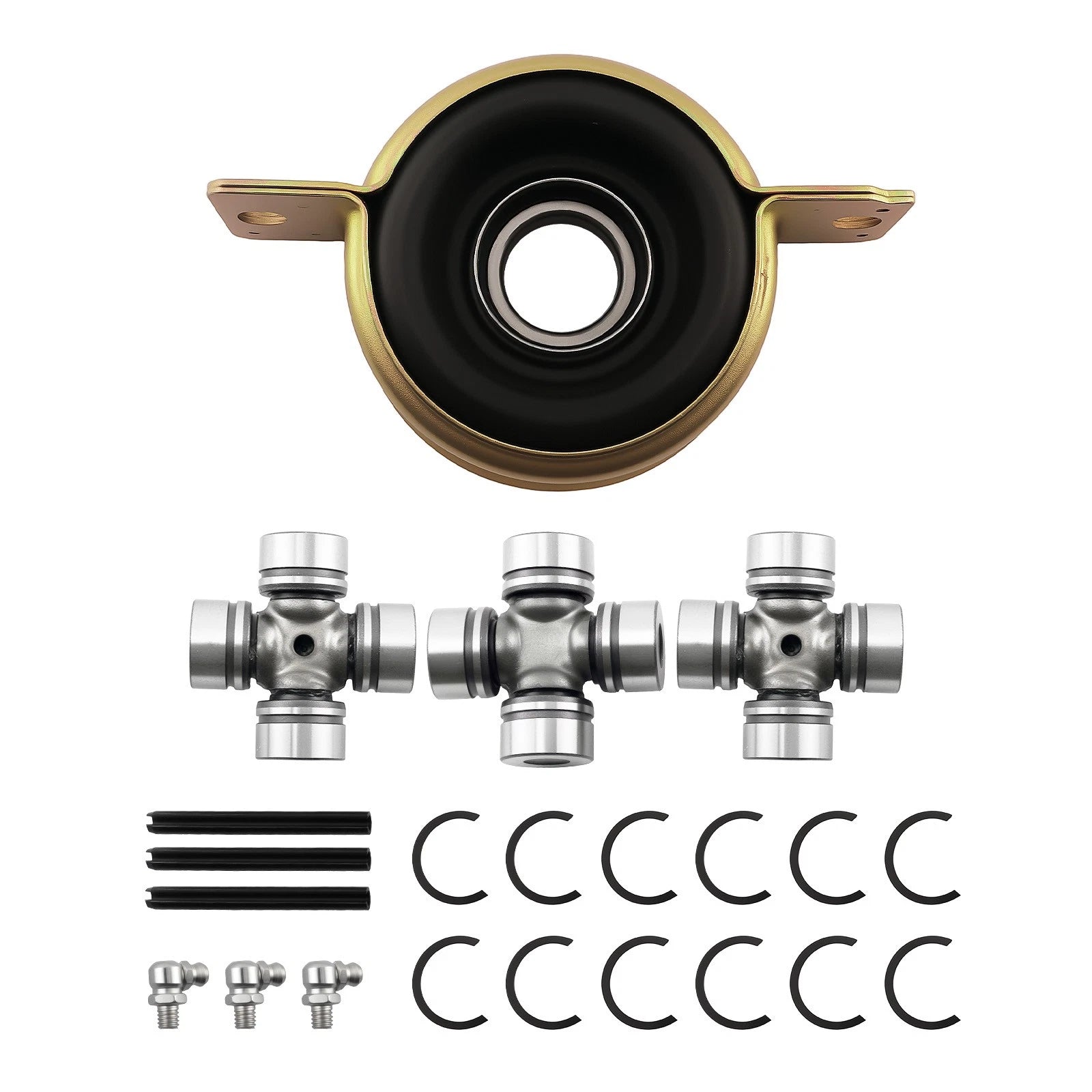 Propshaft Bearing Carrier & U-Joints for Polaris RZR S 900 1000 XP (2014–2020)