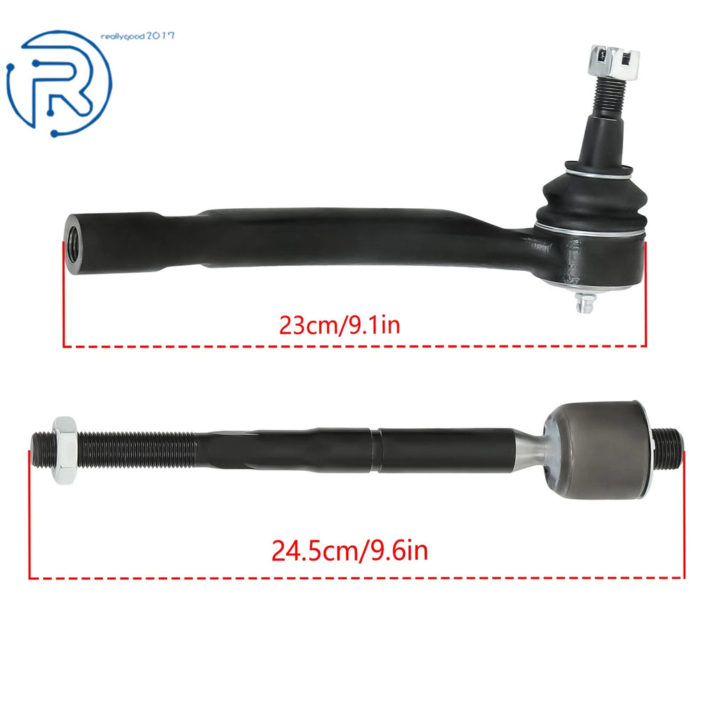 Set of 2 Front Inner Outer Tie Rod Ends for Nissan Altima Maxima (2013-2019)