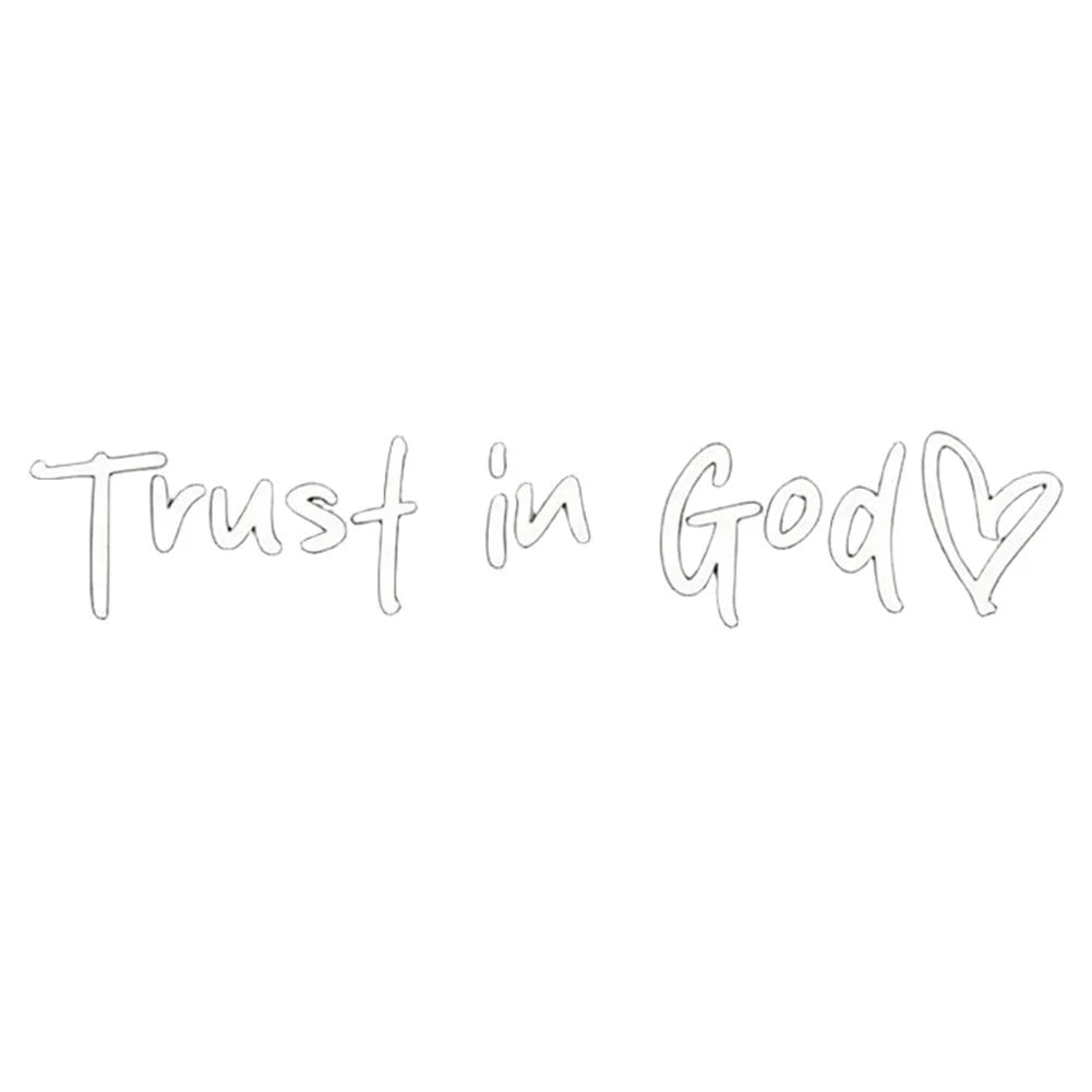Rearview Mirror Stickers for Car and Motorcycle (Trust in God)