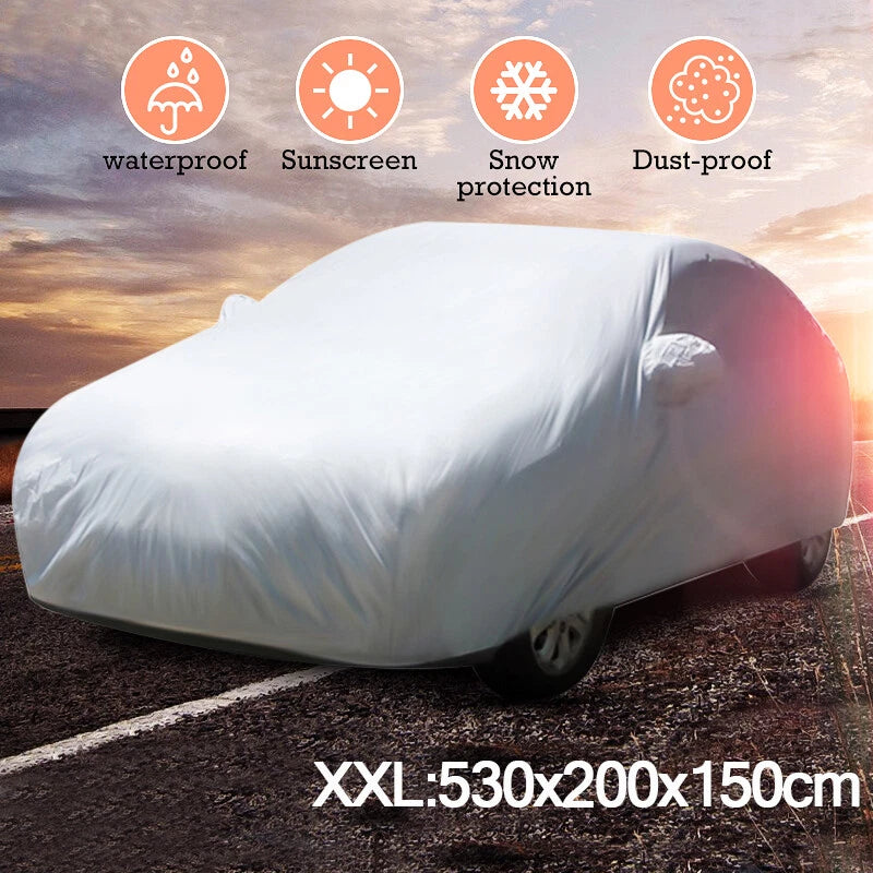 Universal Fit Waterproof Car Cover for Outdoor Use (209" x 79" x 59")