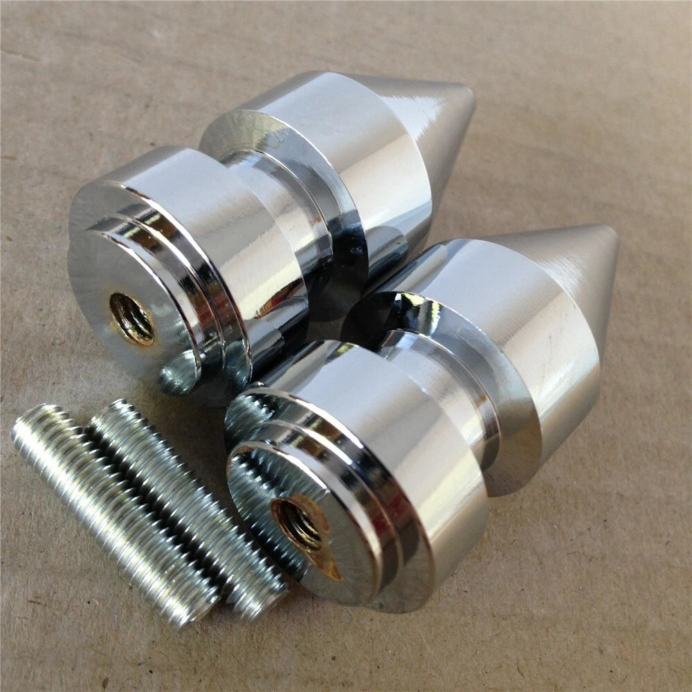 Chrome Spike Swingarm Spools 6mm for Yamaha FZ-1/FZ6 (2004–2013)