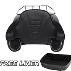 Matte King Trunk Rack Backrest Speakers for Harley Road Glide (2014–2025)
