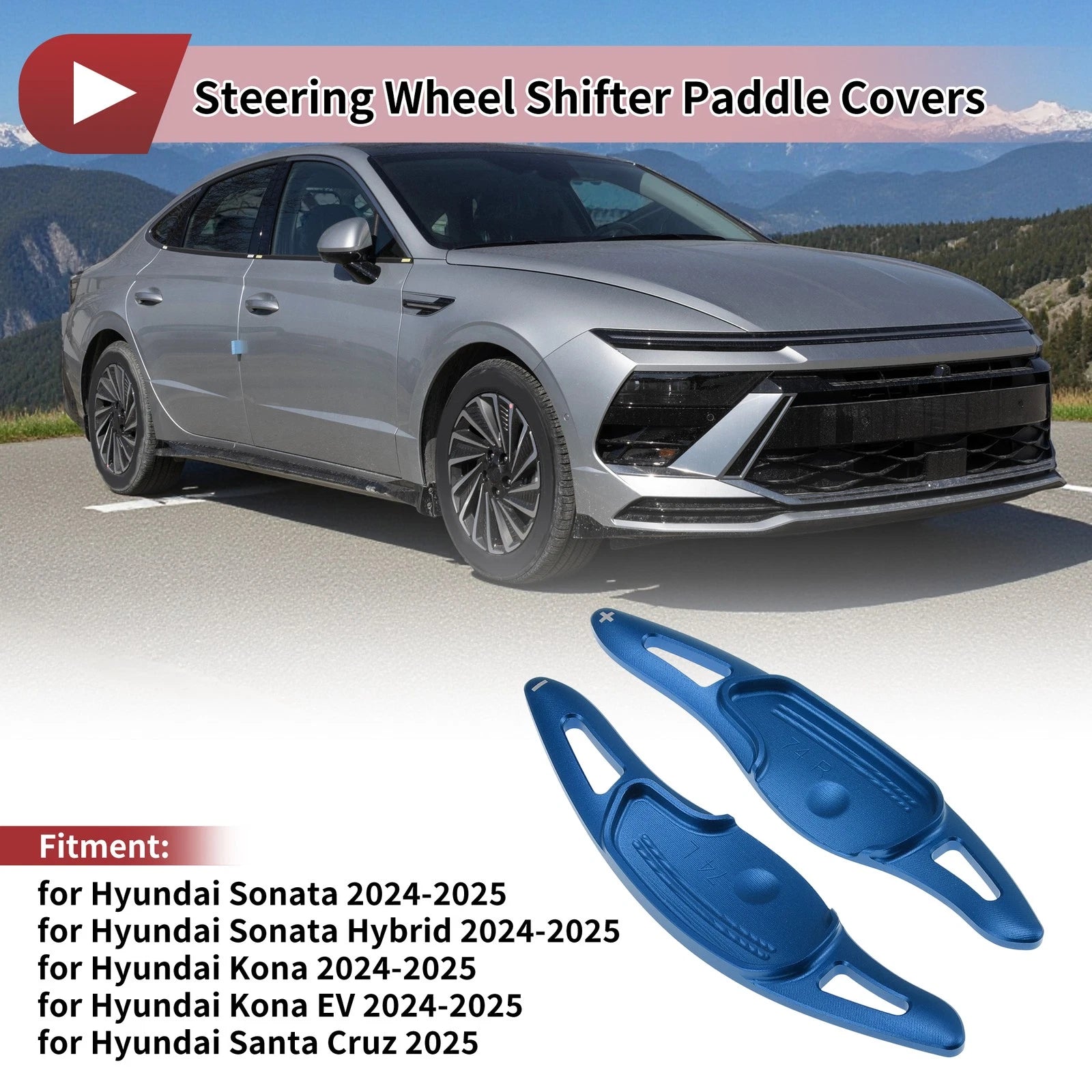 Aluminum Alloy Steering Wheel Shift Paddles for Hyundai Sonata (2015–2020)
