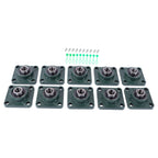 Set of 10 Pillow Block Flange Bearings for UCP204 (3/4" Bore)