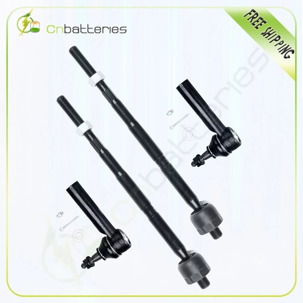 Set of 4 Inner & Outer Tie Rod End Links for Chevrolet Equinox (2010–2017)