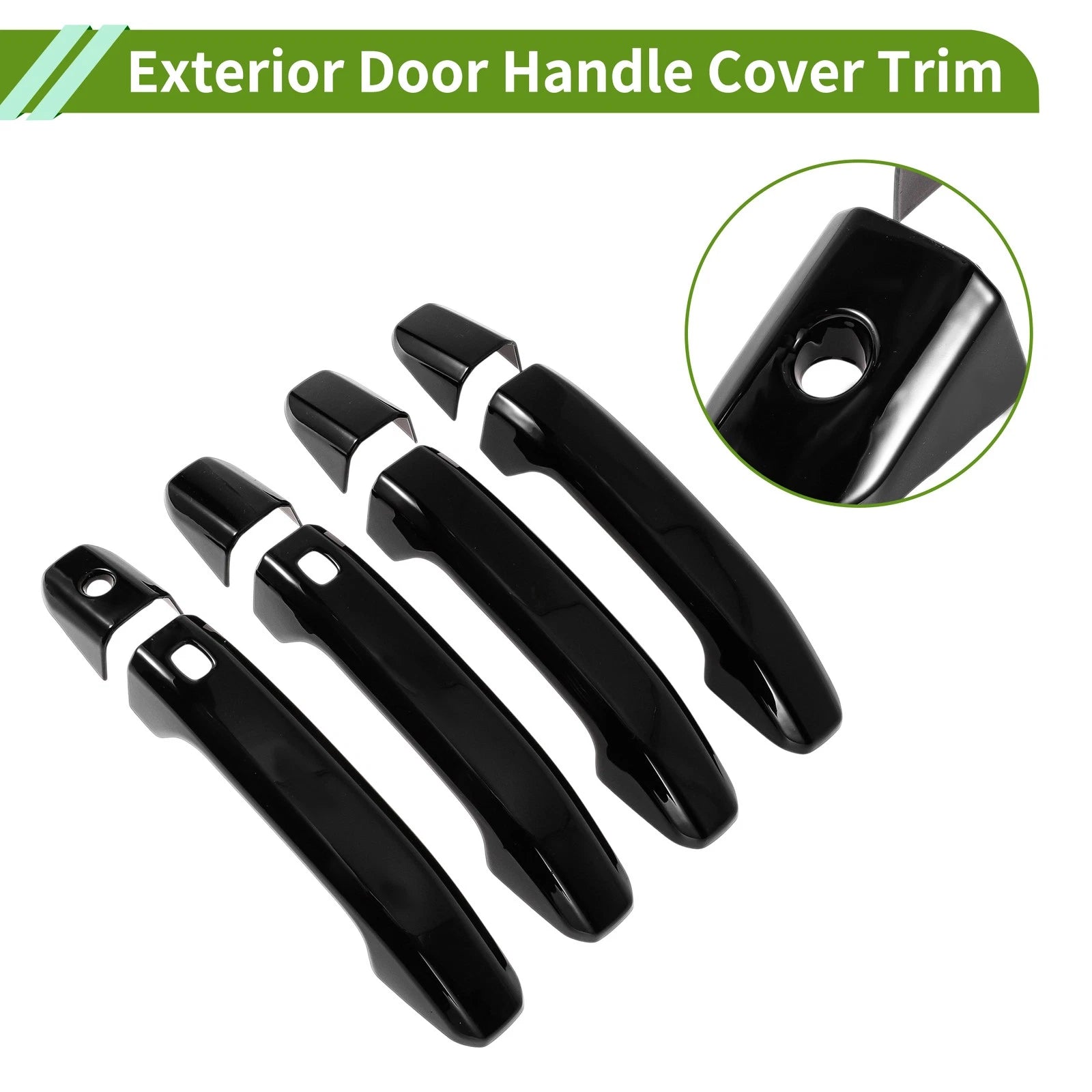 Exterior Door Handle Cover Trim for Chevrolet Colorado (2023–2024) Gloss Black ABS