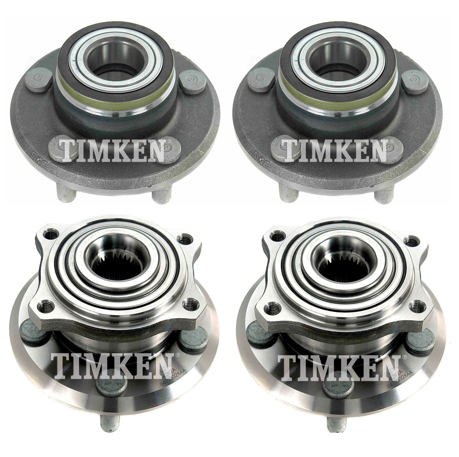 Front & Rear Wheel Bearing & Hub Assembly Kit for Dodge Charger Magnum (2006–2010)