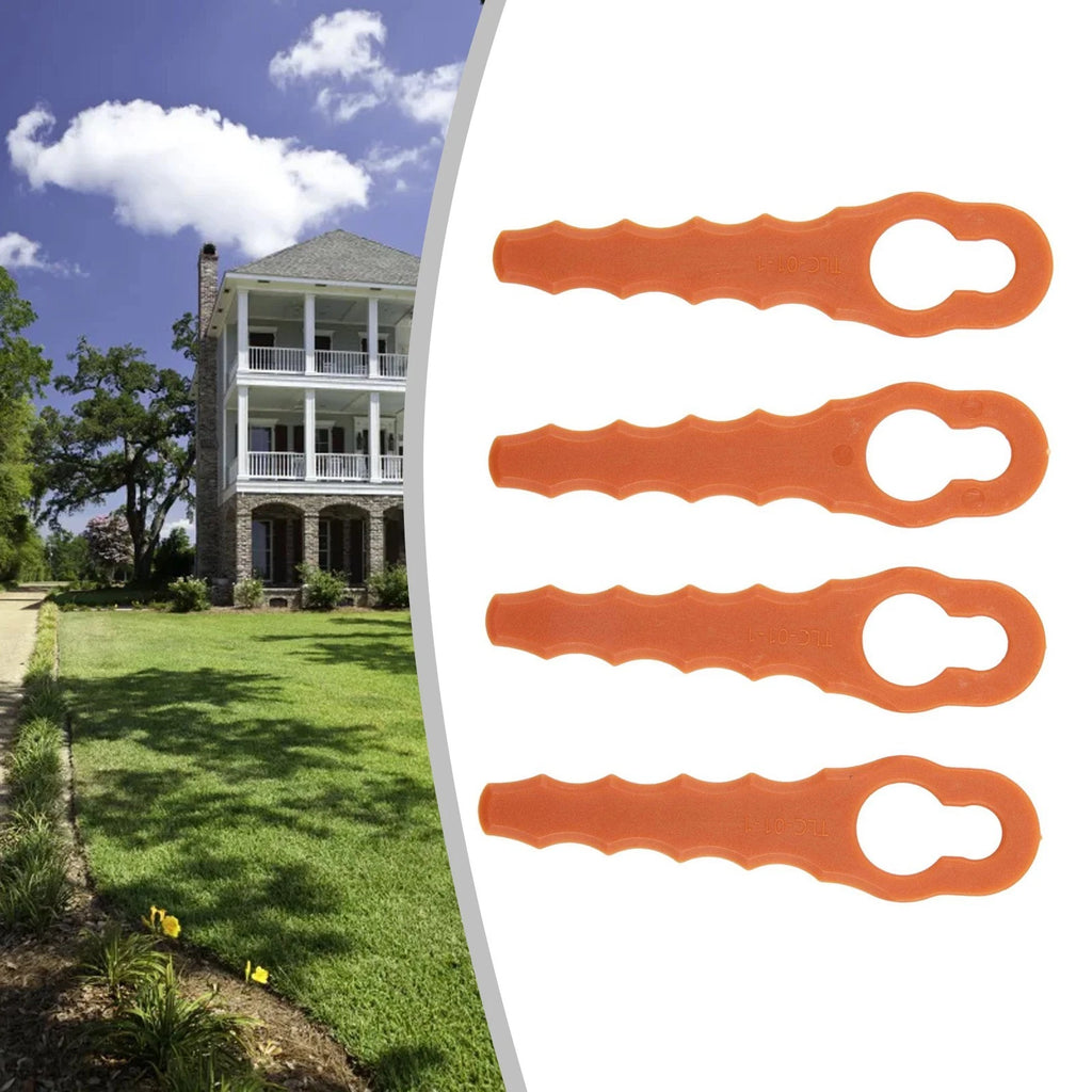 Set of 4 Trimmer Blades for Lawn Mower (Durability)