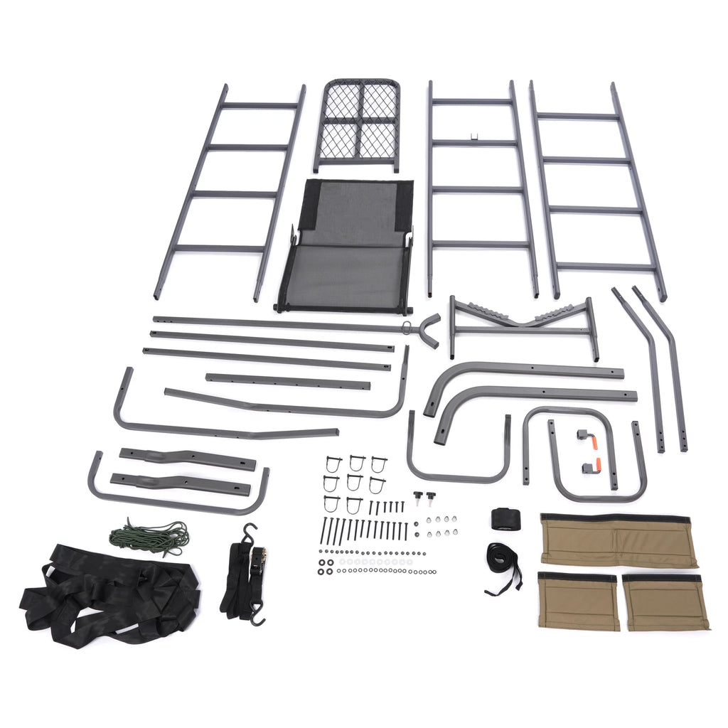 Hunting Ladder Tree Stand with Shooting Rail for Outdoor Use (15.5')