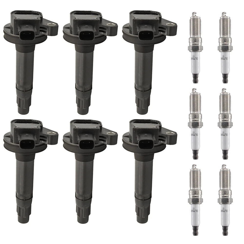 6PCS Ignition Coils + Spark Plugs for Ford Mustang Explorer (2011–2016)