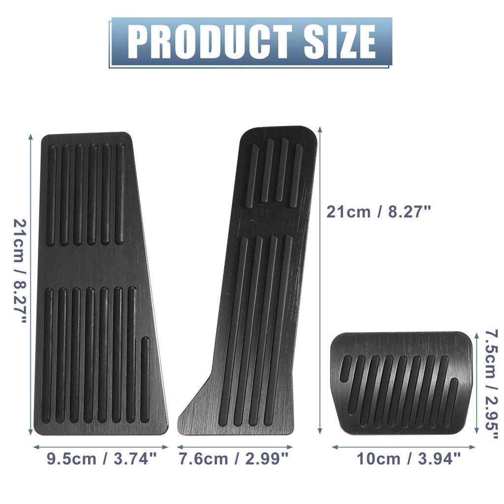 3 Pcs Brake Gas Accelerator Rest Pedal Kit for Mazda 2 3 6 CX-3 (2010–2023)