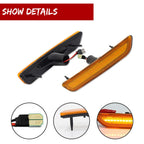 2pc Amber LED Front Corner Side Marker Lights for Ford Mustang (2010–2014)