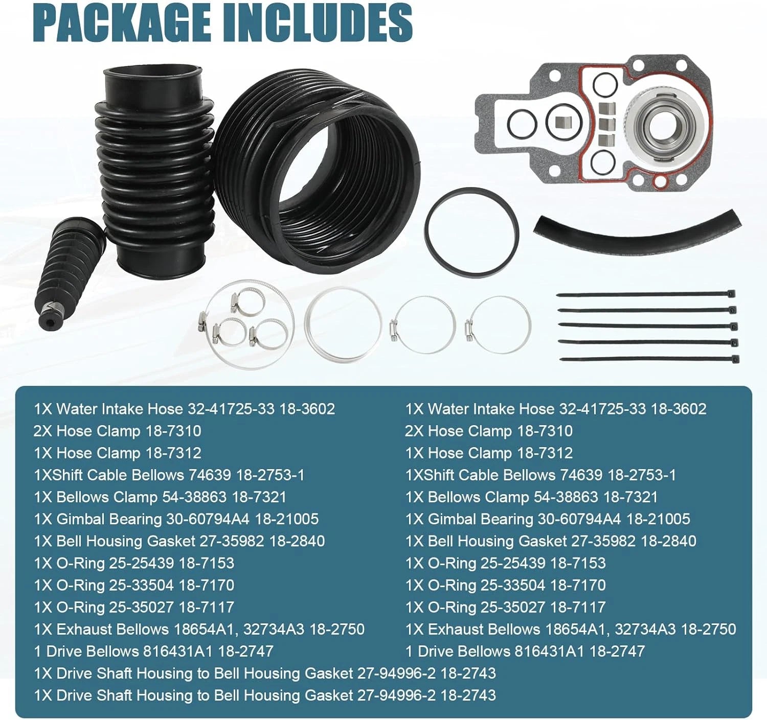 Bellows Kit w/Gimbal Bearing for MerCruiser Alpha One Gen 2 (1991–Present)
