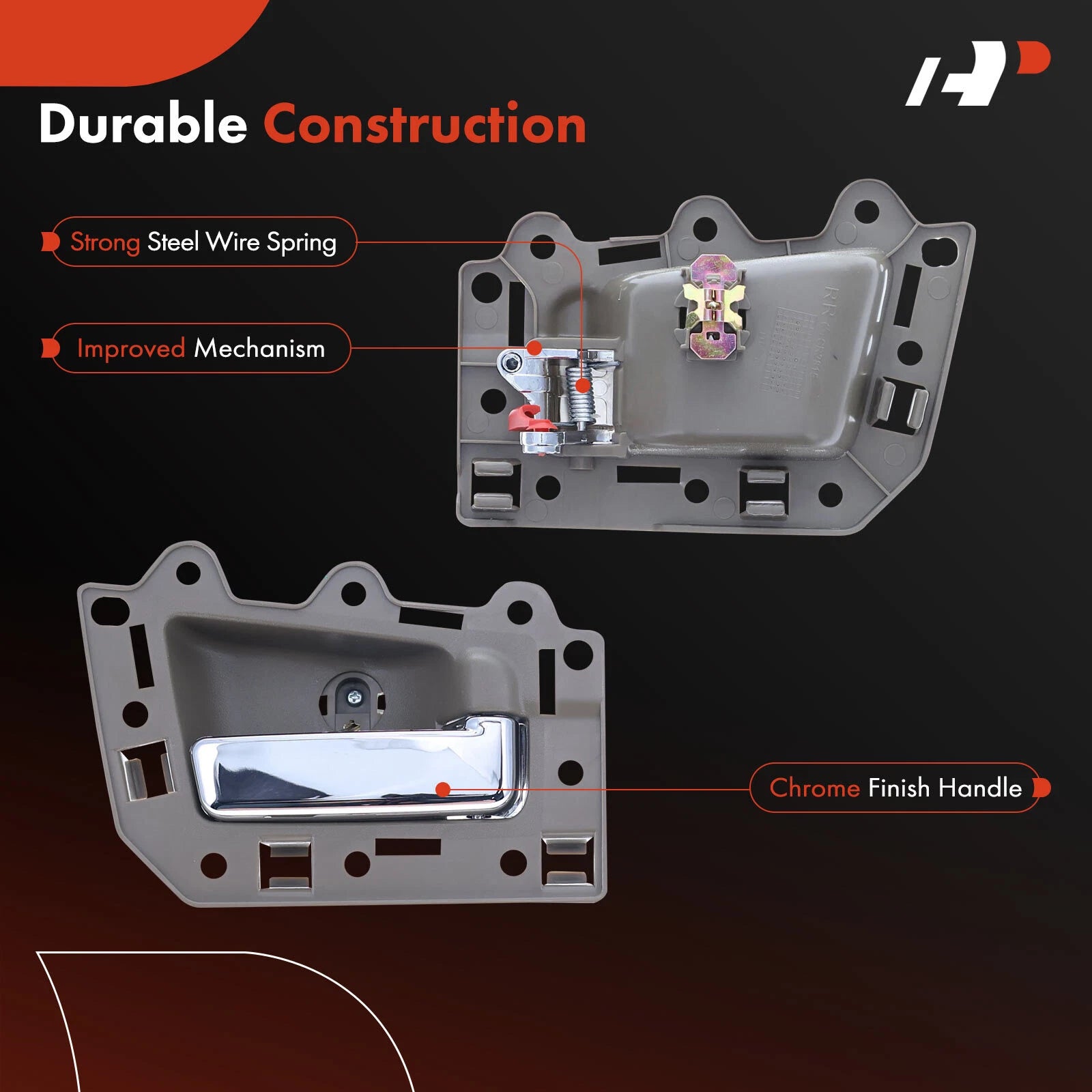 2X Rear Chrome Interior Door Handle for Jeep Grand Cherokee (2005–2010)