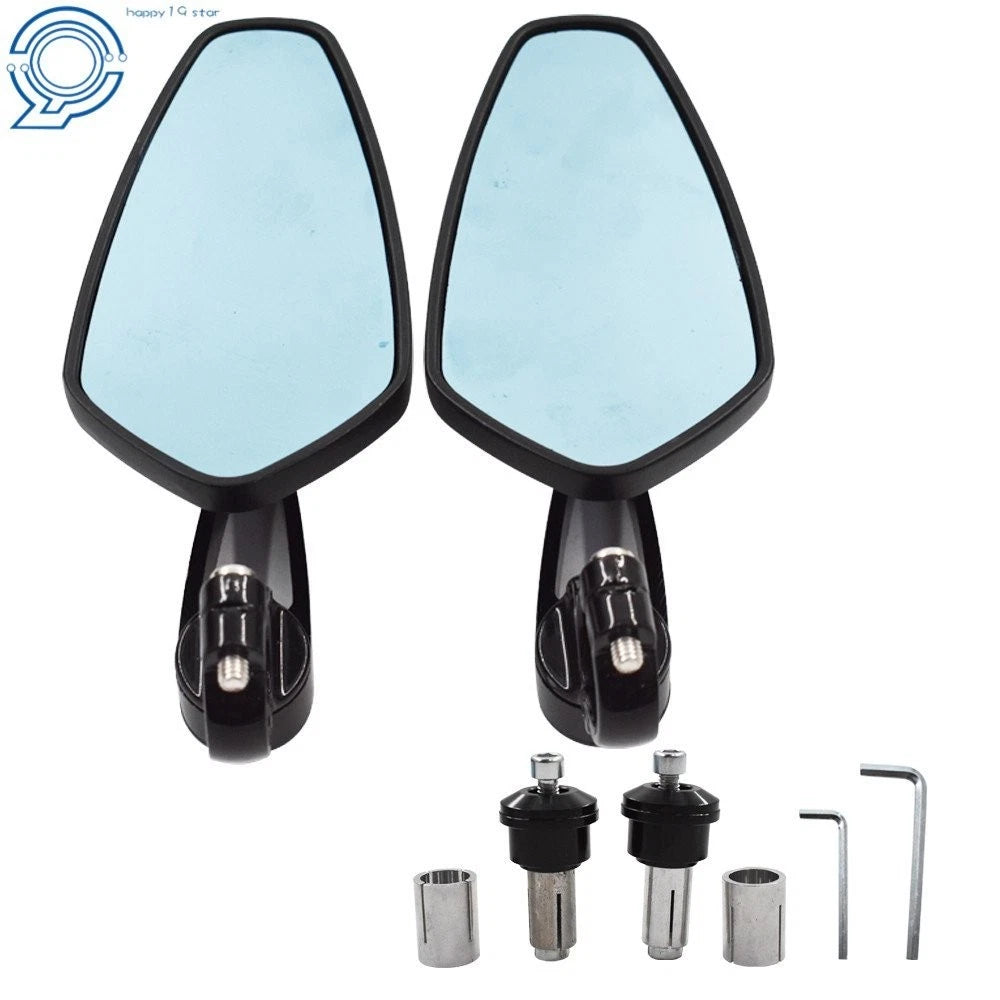 7/8" Handle Bar End Rearview Side Mirrors for Yamaha Honda (Universal)