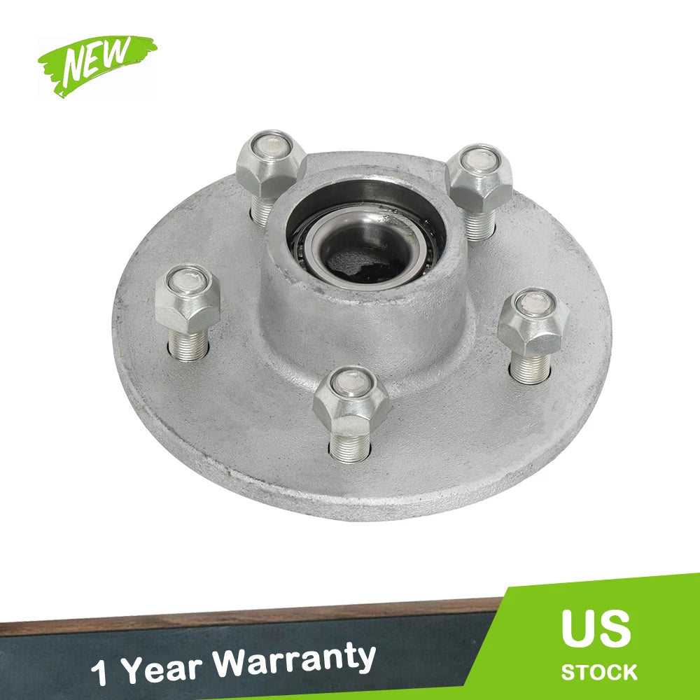 Pre Greased Trailer Hub for 3500lb Trailer Axle (5 on 4.5")