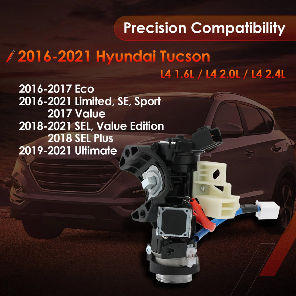 Ignition Lock Cylinder Housing & Switch for Hyundai Tucson (2016–2021)