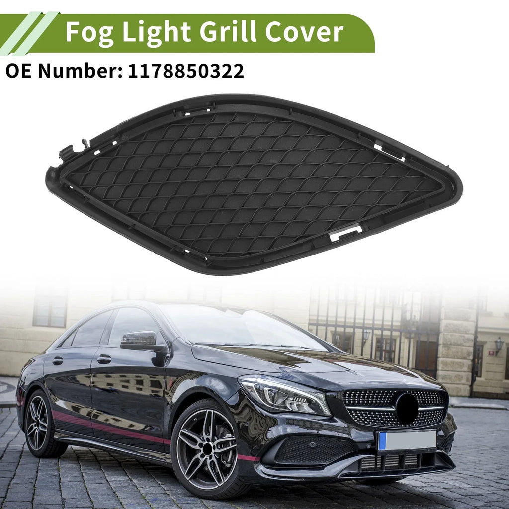 Front Left Fog Light Grill for Mercedes-Benz CLA250 (2014-2019) Black
