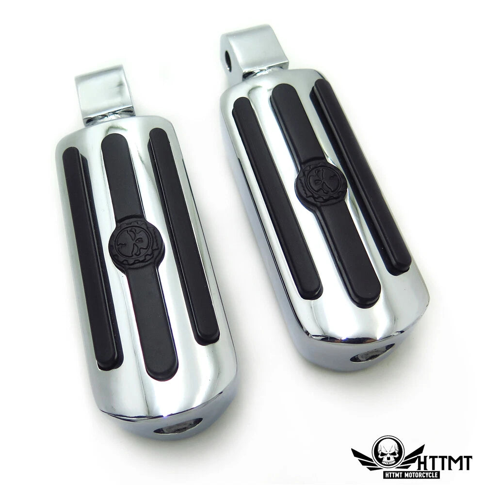 Custom Groove Gear Skull Footpegs for Yamaha Road Star Warrior (2002–2009)