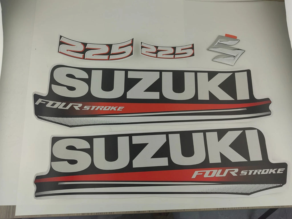 Top Cowling Sticker Kit for Suzuki 4 Stroke 225HP (Graphics Decals)