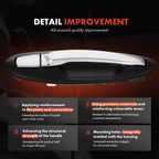 2X Rear Exterior Door Handle for Hyundai Sonata (2002–2005) Kia Optima