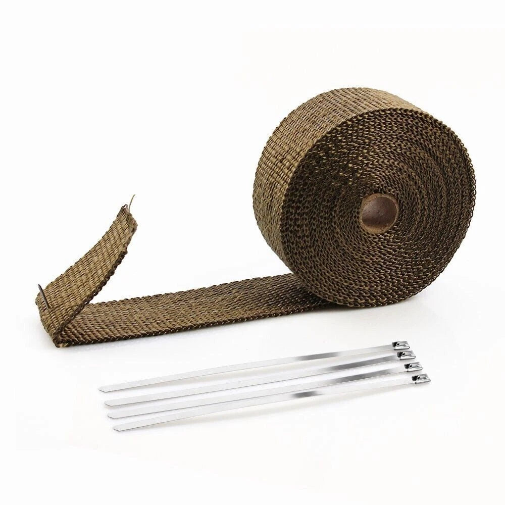 2" Black Lava Header Manifold Exhaust Heat Wrap Tape (10M/32.8FT)