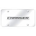 Chrome Name on Chrome License Plate - Officially Licensed for Dodge Charger