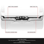 Chrome Rear Bumper Facebar for Ram 1500 (2019–2024) w/o Park Sensor Holes