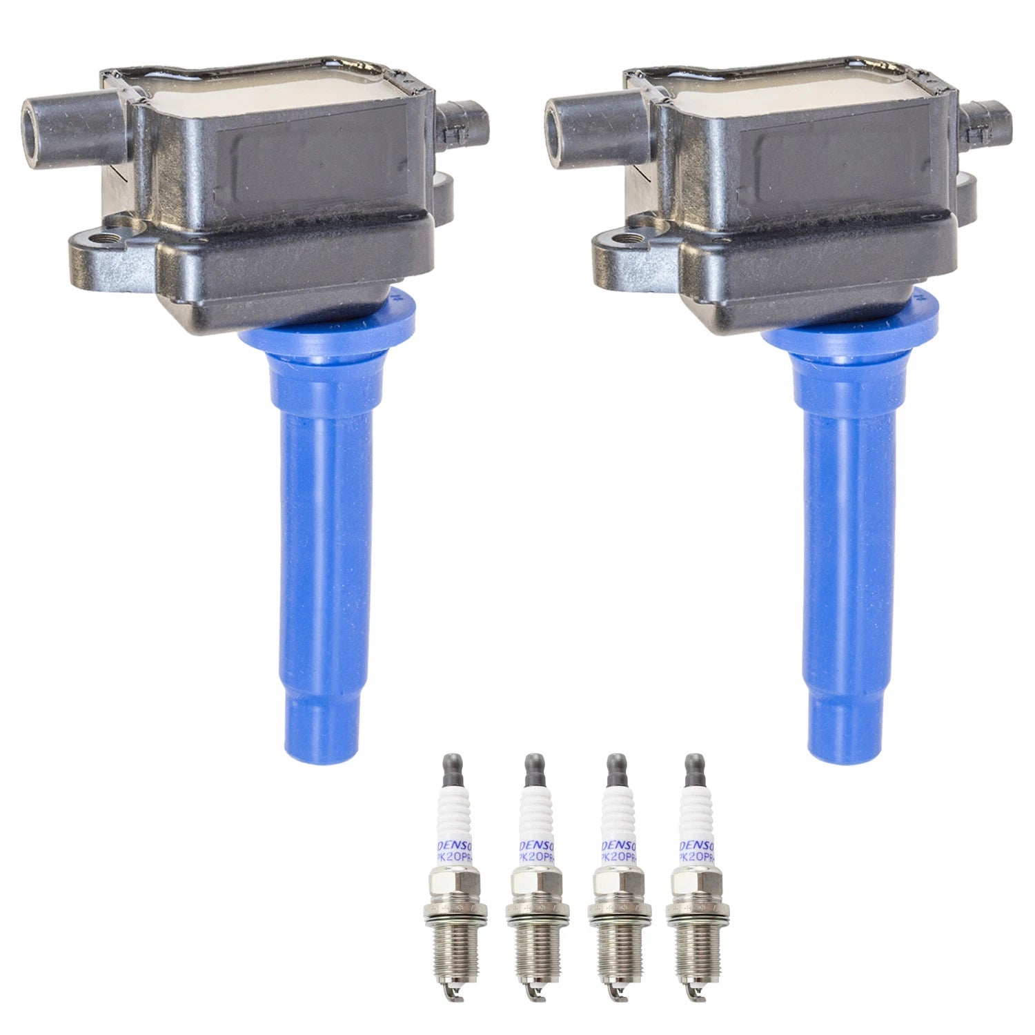 2X Ignition Coil & 4 Platinum Spark Plugs for Kia Spectra (2000–2009)