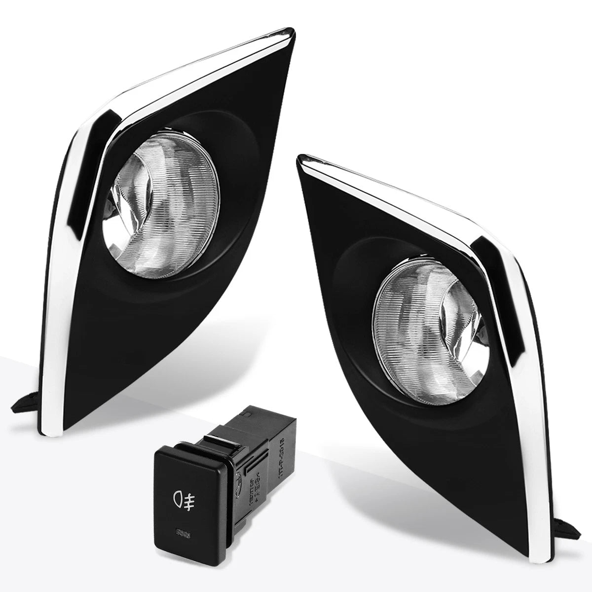 Set of 2 Clear Lens Front Bumper Fog Lights for Toyota Corolla E170 (2014–2016)