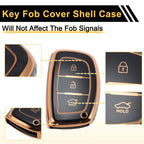Car Key Case for Hyundai i10 i20 i25 i30 i40 ix20 ix25 ix30 ix35 ix45 (3 Buttons)