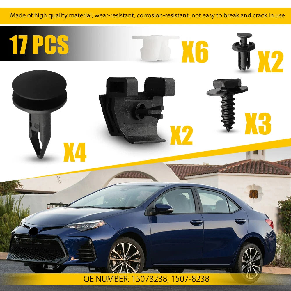 Set of Clips for Toyota Corolla (2009–2019) 15078238 1507-8238