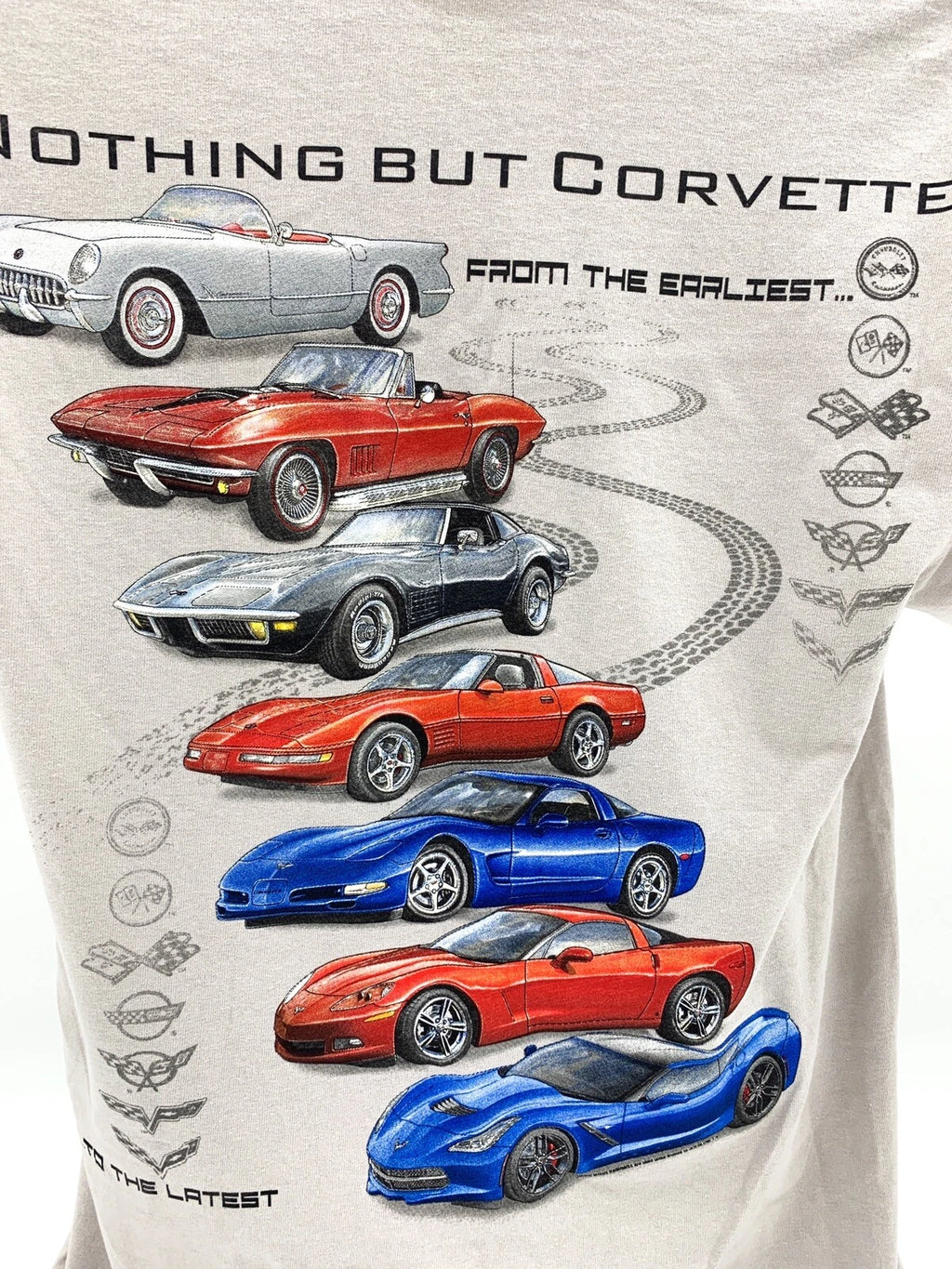 Chevy Corvette T-Shirt Lightweight Cotton for Corvette C7 C8 (2014–2024)
